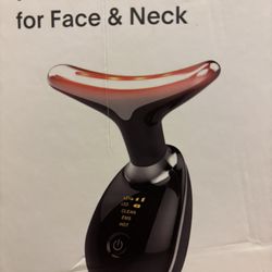 7-in-1 Deplux Face Neck Massager for Skin Care at Home, Facial Massager Glossy Black