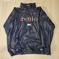 KITH x Champion Black Windbreaker 