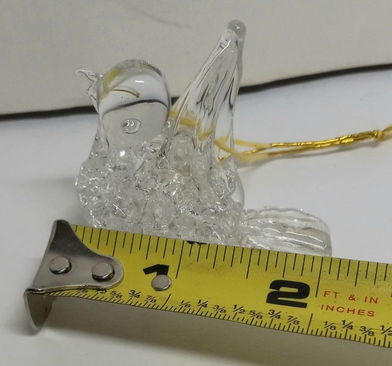 Vintage Turtle Dove Spun Glass Christmas Ornament #2