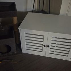 Cat Litter Box Enclosure And Cat Scratcher