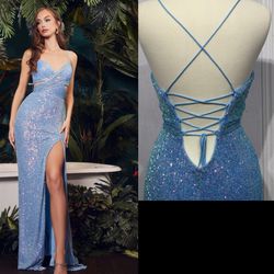 New With Tags Ocean Blue Cut Out Sequin Prom Dress & Formal Dress $160