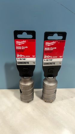 Milwaukee SDS Plus Core Bit 1-9/16" Concrete – 2 Pack
