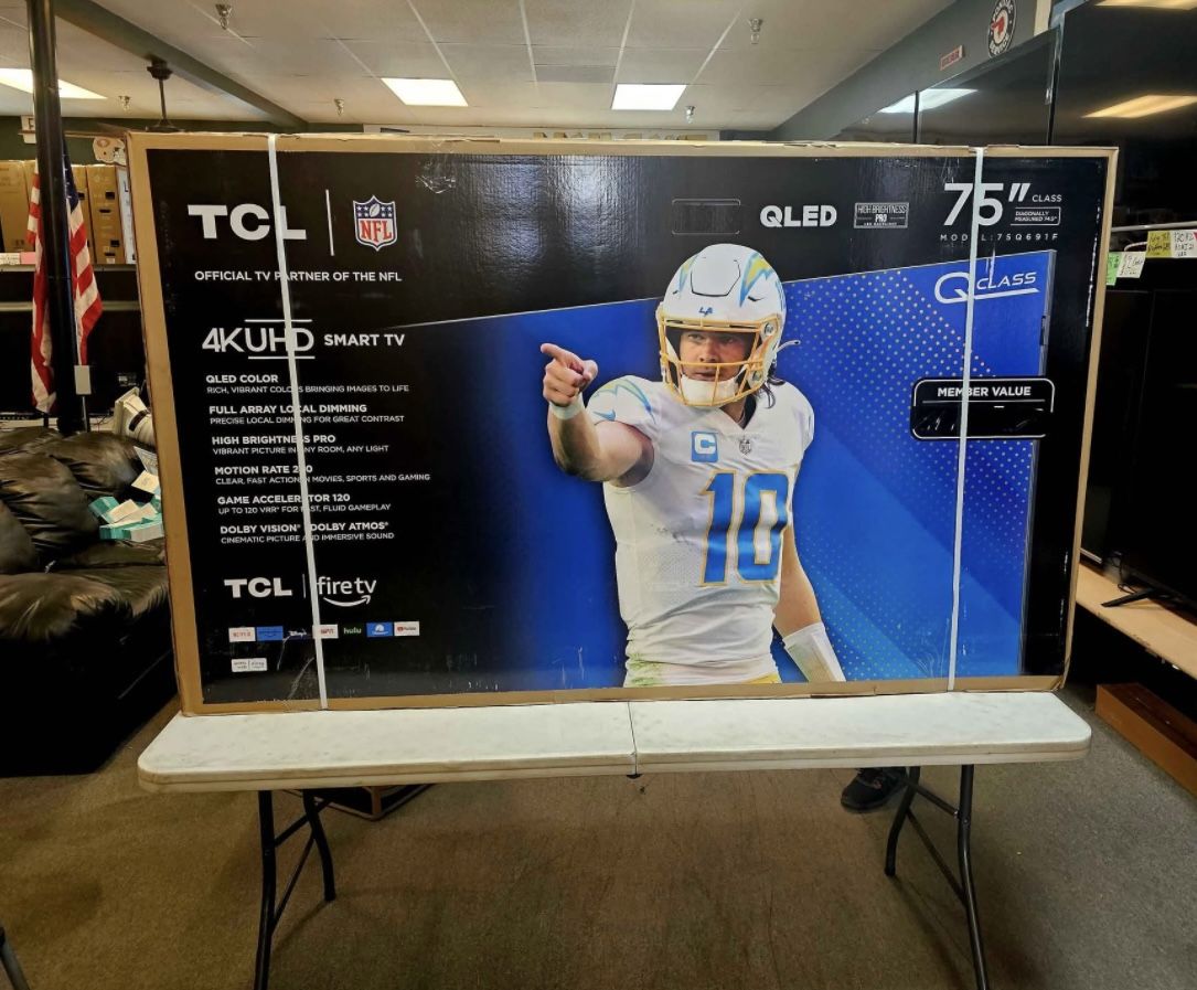75” TCL Smart 4K UHD Tv QLED