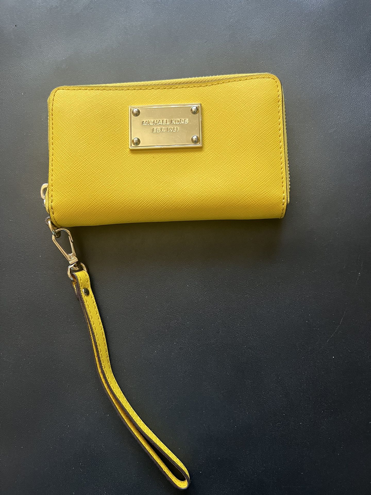 michael kors wallet yellow small