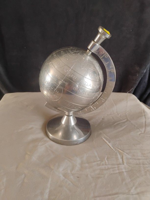 Engraved Cast Aluminum Desktop World Globe