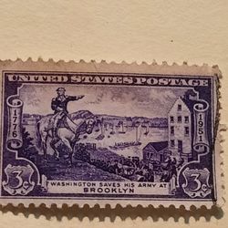 3c  Stamp   WASHINGTON SAVES  His ARMY AT BROOKLYN