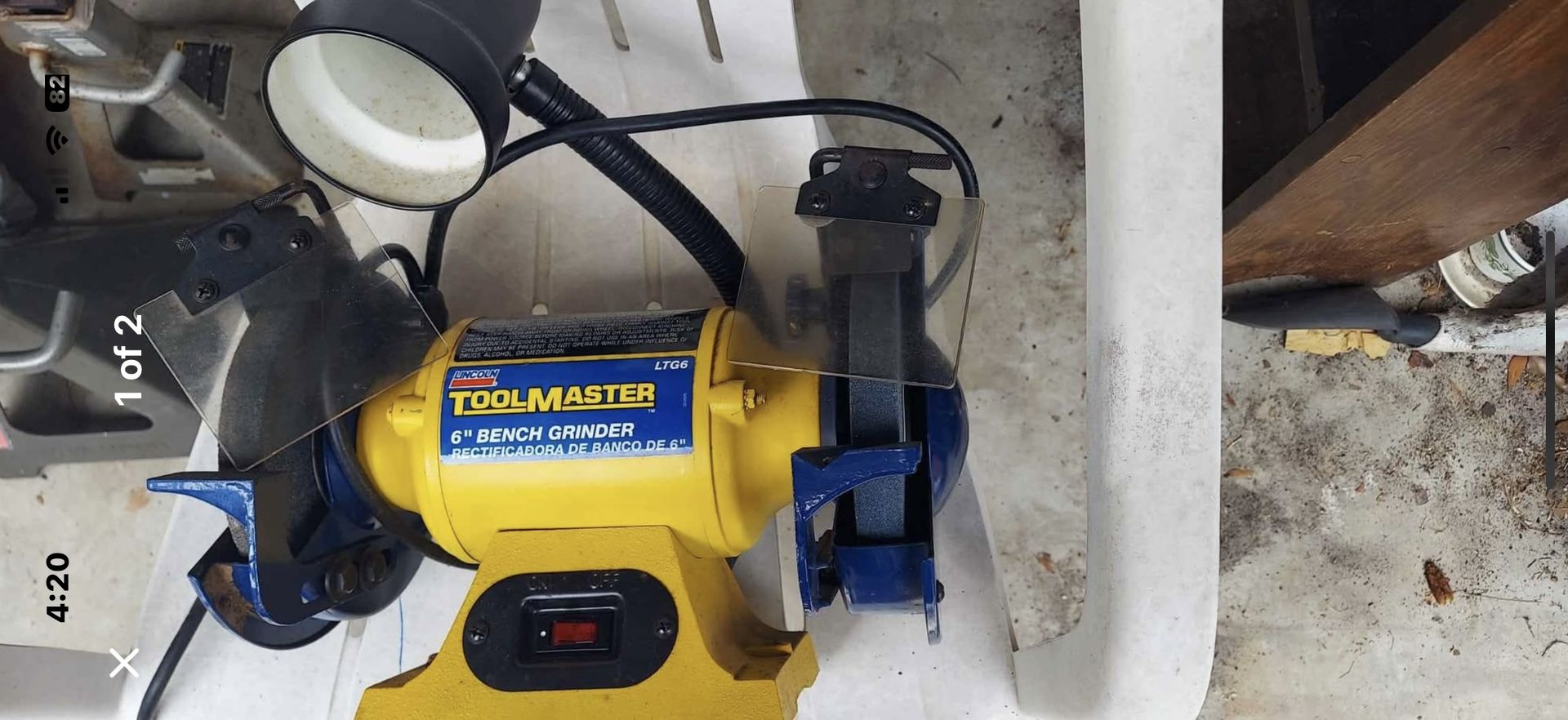 Bench Grinder With Light