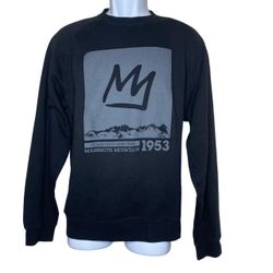 Mammoth Mountain Black Grey Long Sleeve Crew Neck Sweatshirt