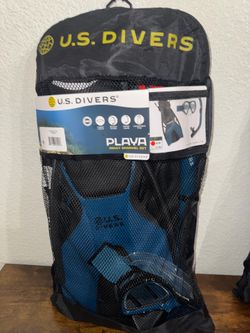U.S. Divers Playa Adult Snorkel Set L/XL (Black & Blue)