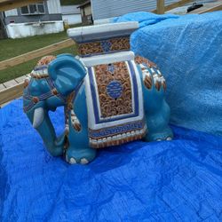 Vintage Ceramic Elephant pot Stand 1960s
