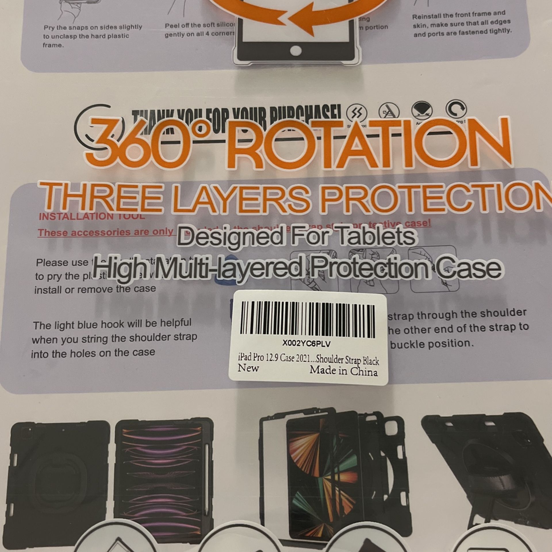 High Multi-layer Protection Case For iPod Pro 12,9