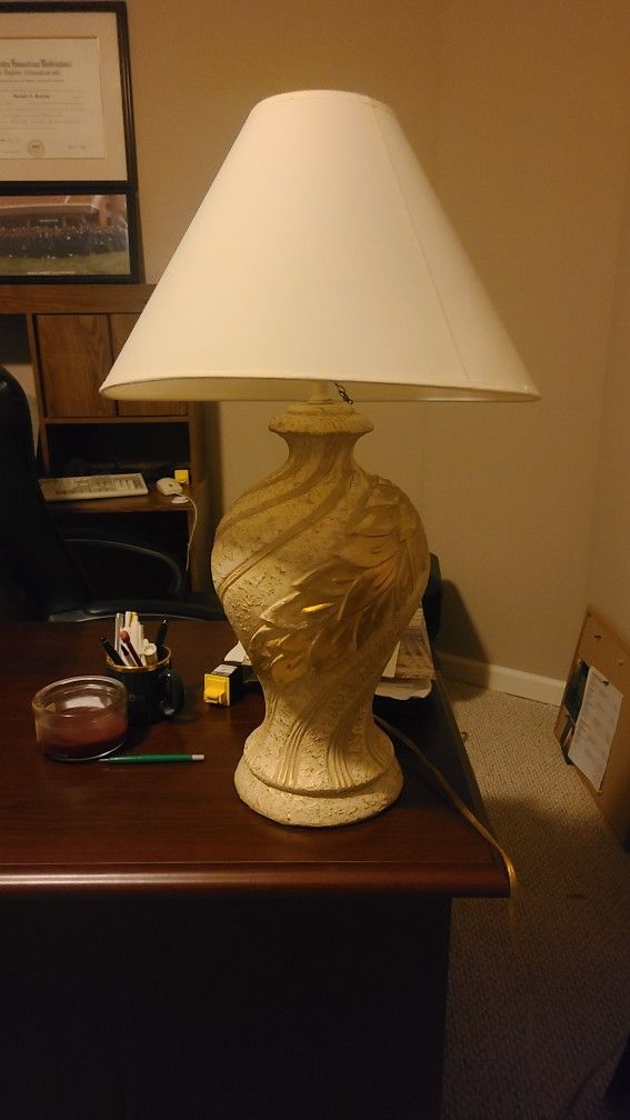 Set Of Lamps With Gold Accents