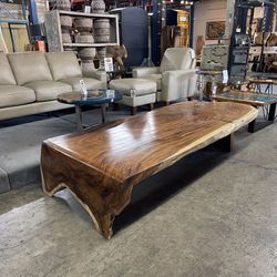 Solid Wood Waterfall Coffee Table