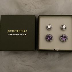 Judith Ripka Sterling Silver Earrings