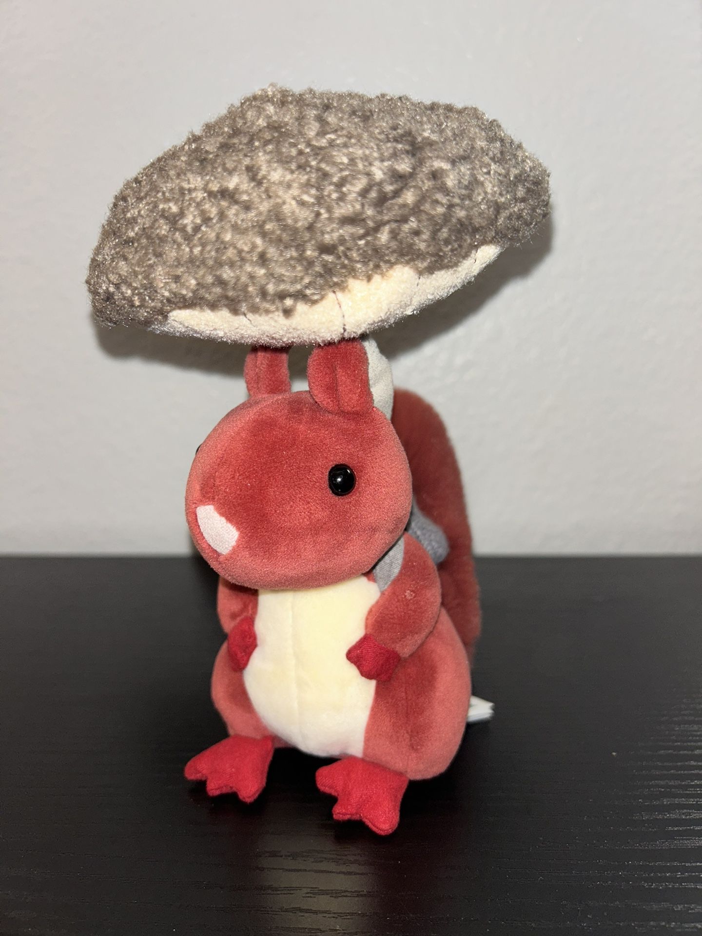Jellycat Fungi Forager Red Squirrel Mushroom Stuffed Animal Plush Toy 6x8”