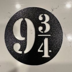 9 3/4 Metal Sign (4”) - Inspired Harry Potter Movie Prop BAM!