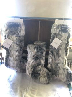 Beautiful Ugh Faux Fur Christmas Stockings-New W/Tags