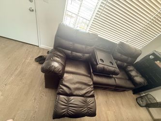 Faux Leather 3 seat Couch