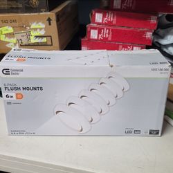 Commercial Electric 6-Pack 6in LED Flush Mounts