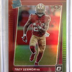 2021 Panini-Donruss Football Prizm Optic Trey Sermon Rated Rookie No.P-279