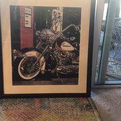 Harley Davidson Picture With Nice Frame Beautiful 