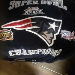 PATRIOT SUPER BOWL CHAMPIONSHIP JACKET IN GREAT CONDITION 