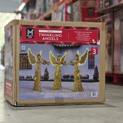 3 Twinkling Angels Christmas Decor