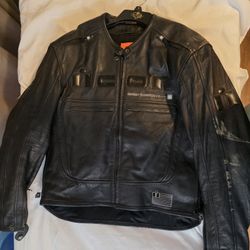 ICON Men's L Motorhead Asphalt Technologies Armored Leather Motorcycle Jacket