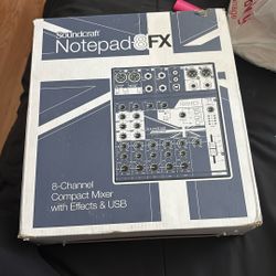 Soundcraft Notepad -8fx 8 Channel Compact Mixer With Effects And USB 