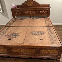 King Size Bed - Solid Wood  