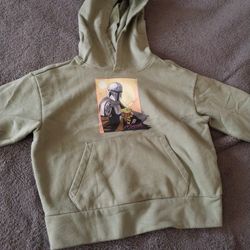 Boys Baby Yoda Hoodie Size Xs