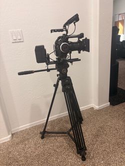 Full Blackmagic Cinema Camera Rig (Atomos Ninja V, Rokinon & Sigma Lenses, V-Mount, Tripod)