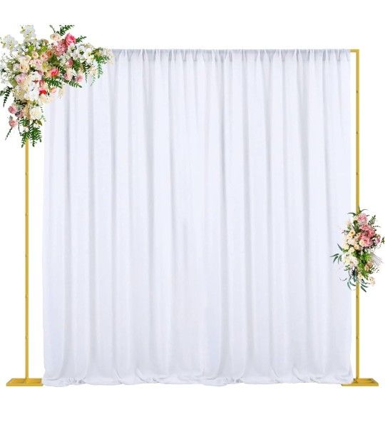 Gold 10x10 FT Backdrop Stand Heavy Duty Pipe and Drape Kit Retails $99