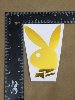 Playboy Vinyl Decal - Antique Chrome Gold