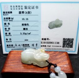 Burmese icy type A jadeite jade pendant lucky Cow. Certified.