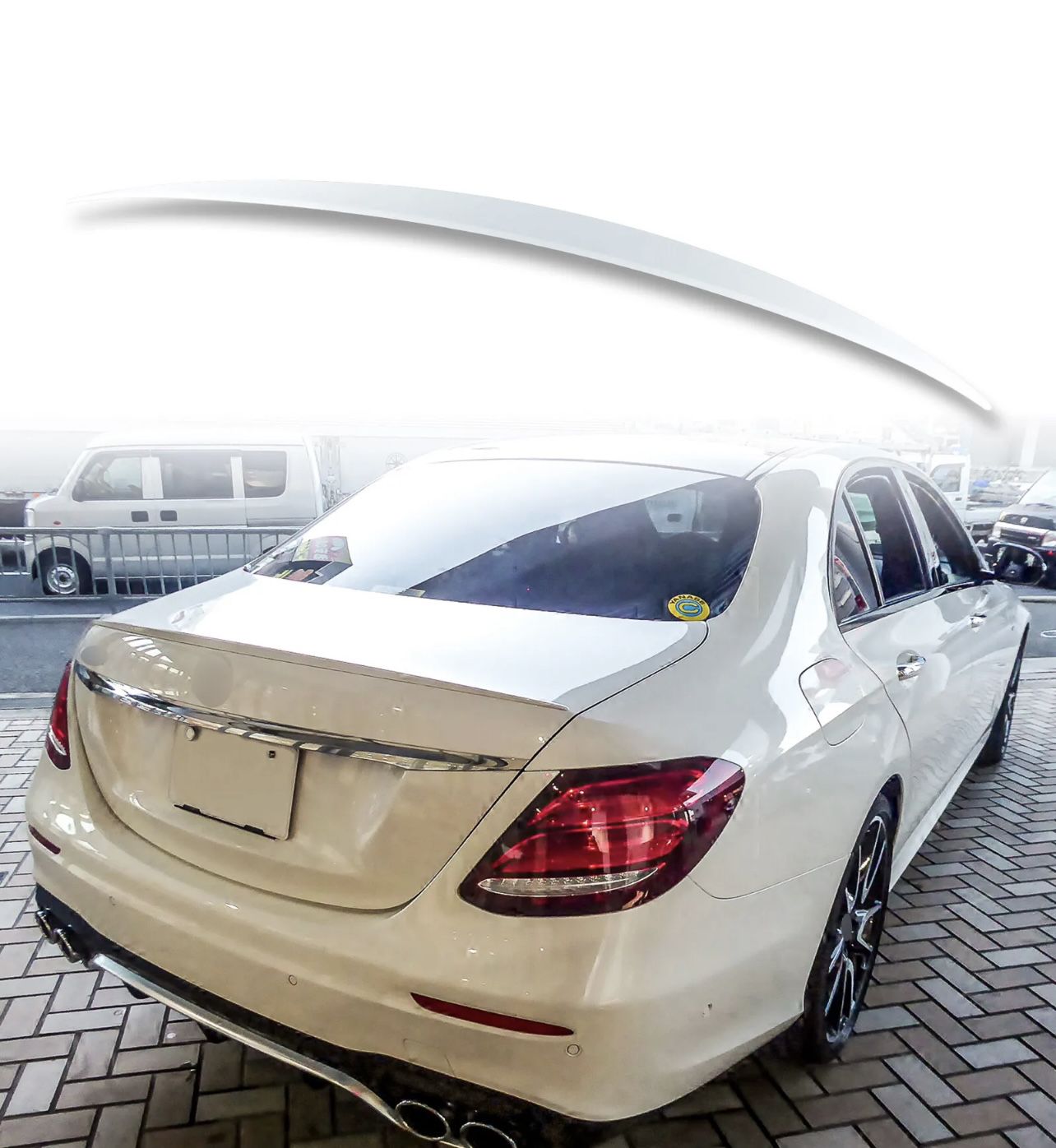 Mercedes E 300 W213 OEM Trunk spoiler white 