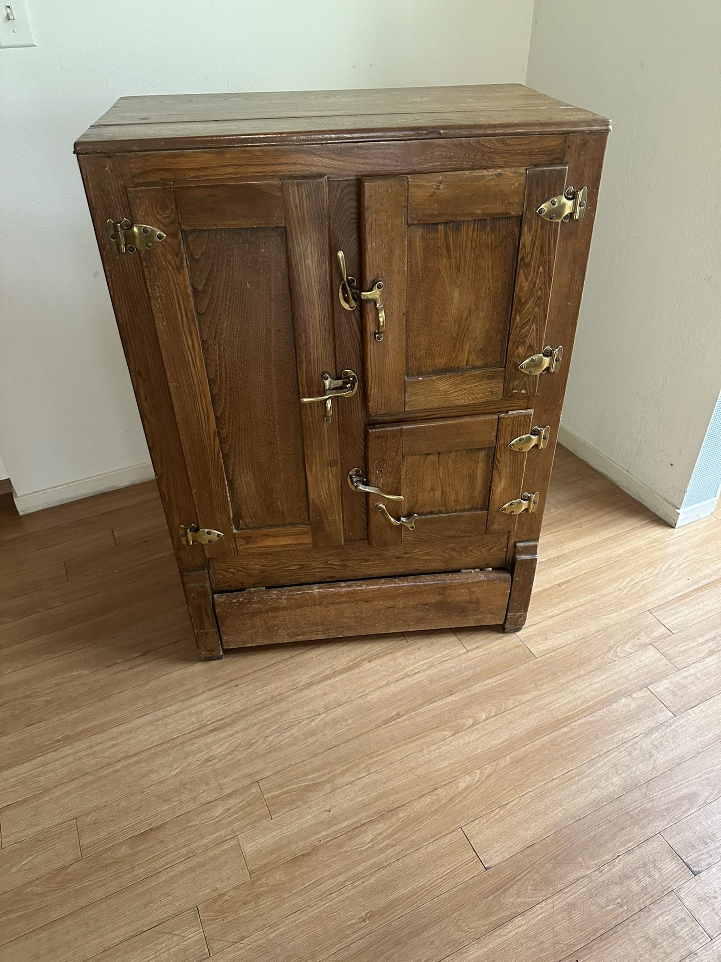 Vintage Oak Ice Box Antique Furniture