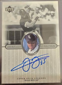 2000 Upper Deck Legends Frank Thomas Legendary Signatures Auto #S-FT – White Sox HOF