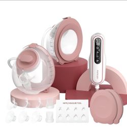 Momcozy Breast Pump V2 Pro Ultra-Lightweight, Hands-Free & Portable Wearable Pump with Upgraded Integrated DoubleFit Flange, Quiet & Leak-Proof Electr