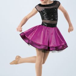 *REDUCED PRICE*Weissman Dance costume hot pink tutu ballet jazz dress leotard ANNA SUN 10138 L