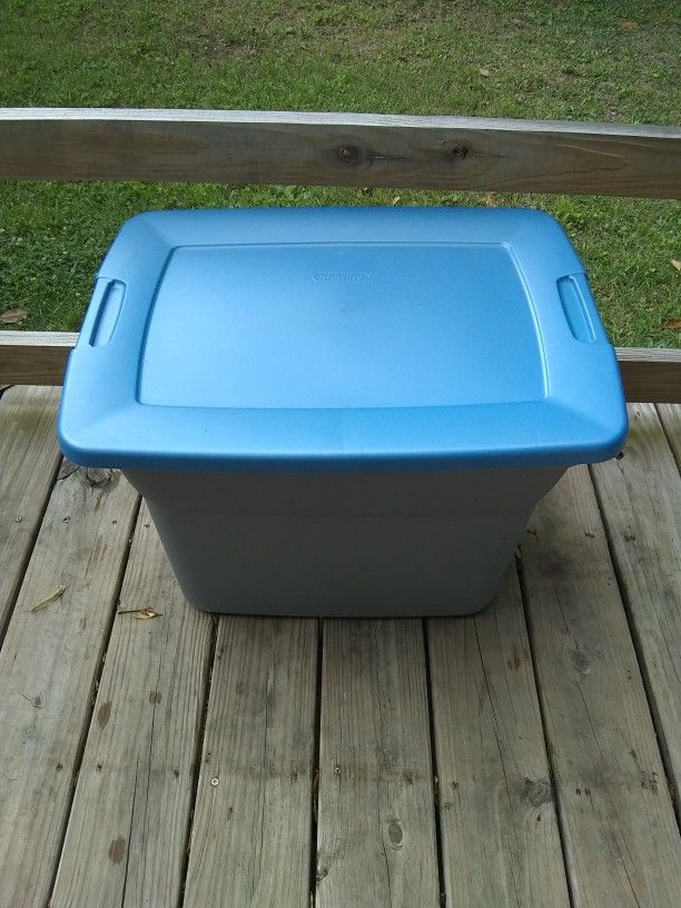 Sterilite Plastic Storage Container.