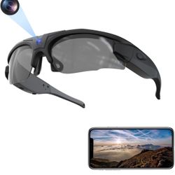 4K WiFi Camera Sunglasses Sports HD 1080P Video Recording Glasses DVR Eyewear with UV400 Protection Polarized Lenses for Outdoor Sports Supports iOS&A