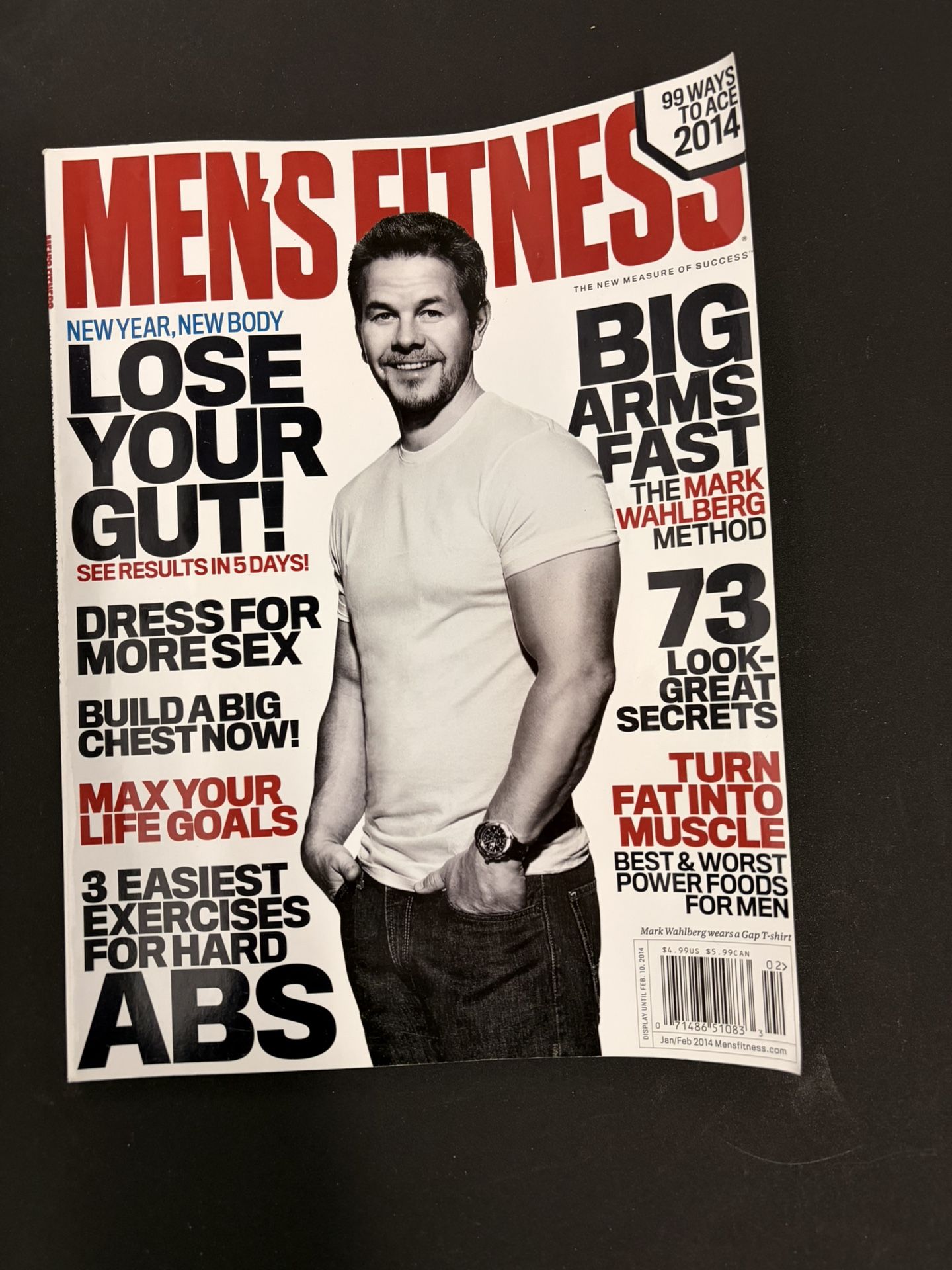 Men’s Fitness Magazine Mark Wahlberg Feb 2014