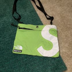 Supreme north Face side Bag And supreme s Logo Hat red