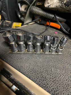 Snap-on 3/8” Drive SAE Swivel Socket Set 7pc w/ Rail - USA