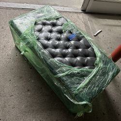 Brown Leather Ottoman