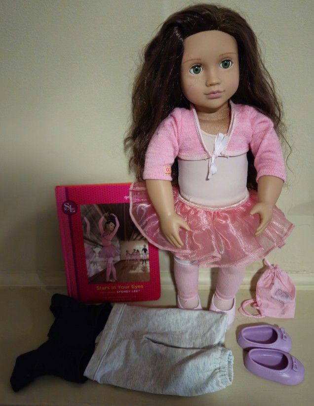 Our Generation Sydney Lee Ballerina 18 Inch Doll with “Stars in Your Eyes” Book