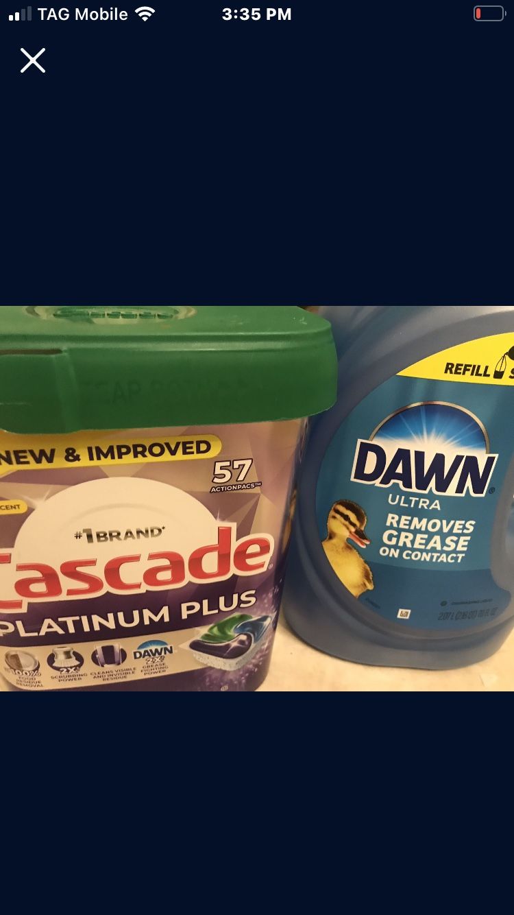 Dish Soap And Cascade  Pods 