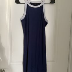 Dress, Blue / White, Large