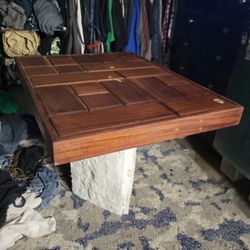 Spinning Table , Stone Base. 